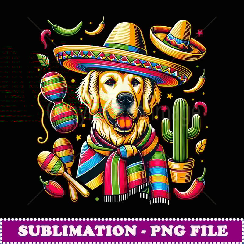 Cinco De Mayo Clothes Labrador Mexican Fiesta 5 de Mayo - Instant Sublimation Digital Download