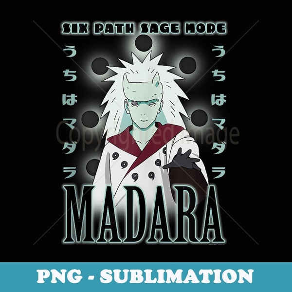 Naruto Shippuden Madara Six Path Sage - PNG Sublimation Digital Download