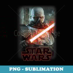 star wars darth malgus lightsaber portrait logo - retro png sublimation digital download