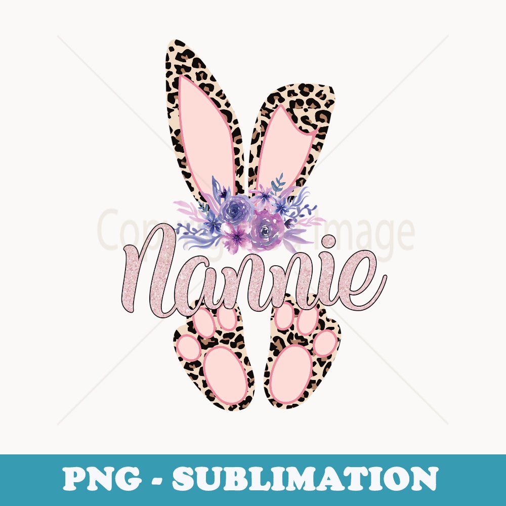 Nannie Easter Bunny-Cheetah Leopard Print-Mothers Day - Creative Sublimation PNG Download