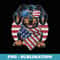 Dachshund American Flag 4th of July Bandana Sunglasses Men - Decorative Sublimation PNG File