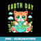 Earth Day Cute Earth With Cat Toddler Boys - PNG Sublimation Digital Download