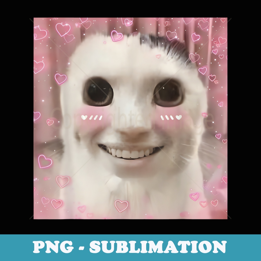 Goofy Ahh Cat Meme Dank Cursed Weirdcore Funny Dank Meme - PNG Sublimation Digital Download