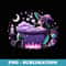Witch Bubble Bath Cauldron Purple Pink Pastel Goth Cute Cat - Aesthetic Sublimation Digital File