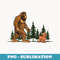 Funny Cavapoo Bigfoot Dog Walking Dog Mom Dad - Elegant Sublimation PNG Download