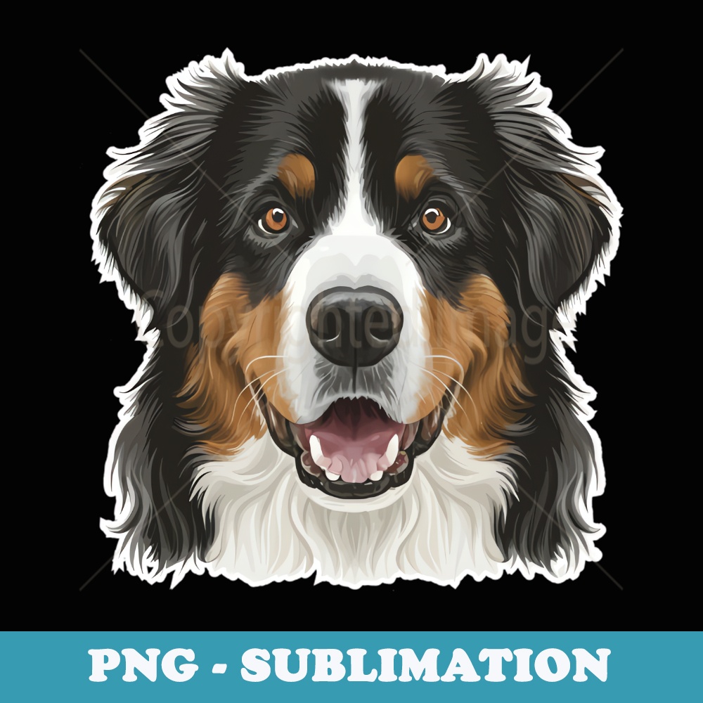 Bernese Mountain Dog Puppy Animal Lover Fur Babies Adopt - Signature Sublimation PNG File