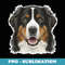 Bernese Mountain Dog Puppy Animal Lover Fur Babies Adopt - Signature Sublimation PNG File