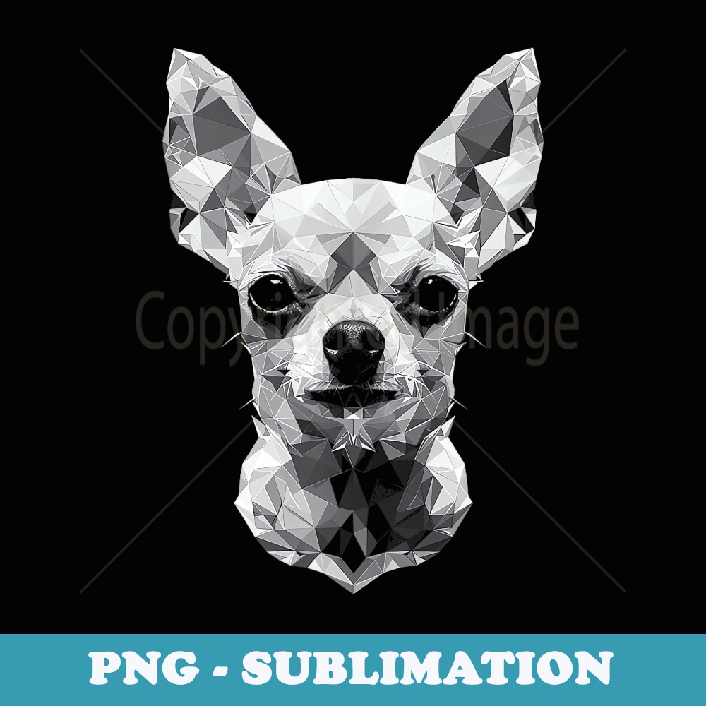 Chihuahua Geometry Dog Graphic Polygon Print Art Design - Special Edition Sublimation PNG File