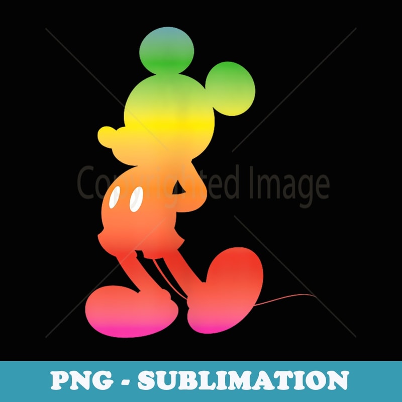 Disney Channel Gradient Pattern Disney Mickey Mouse Gradient Rainbow Silhouette - Special Ed | Inspire ...