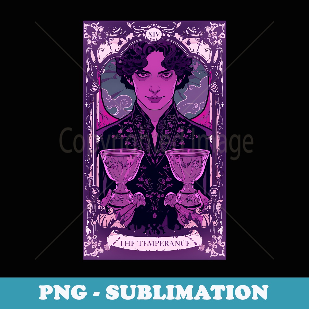 The Temperance Dark Anime Tarot Card Goth Witchcraft - Premium Sublimation Digital Download