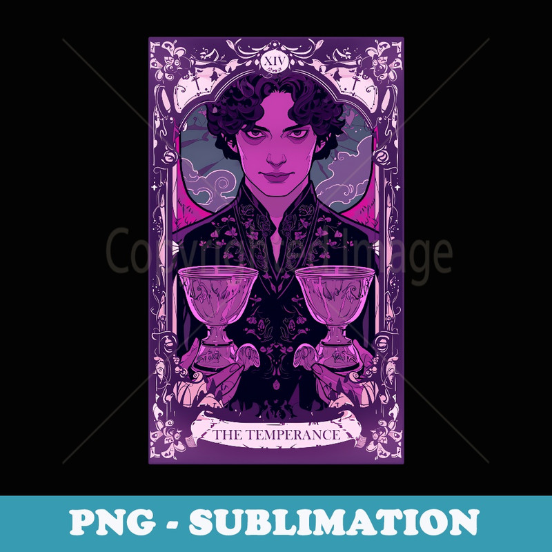 The Temperance Dark Anime Tarot Card Goth Witchcraft - Premium Sublimation Digital Download