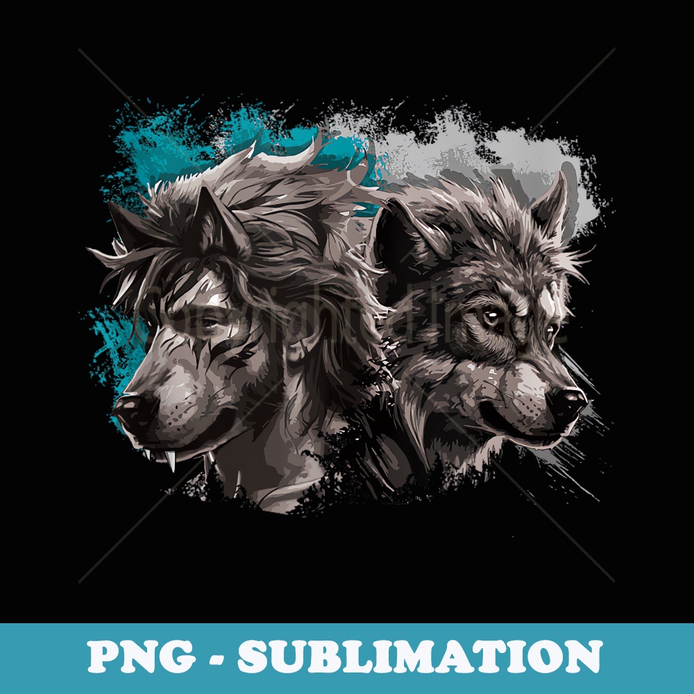 Wolf Werewolf Animal Alter Kin Otherkin Therian - Sublimation Digital Download