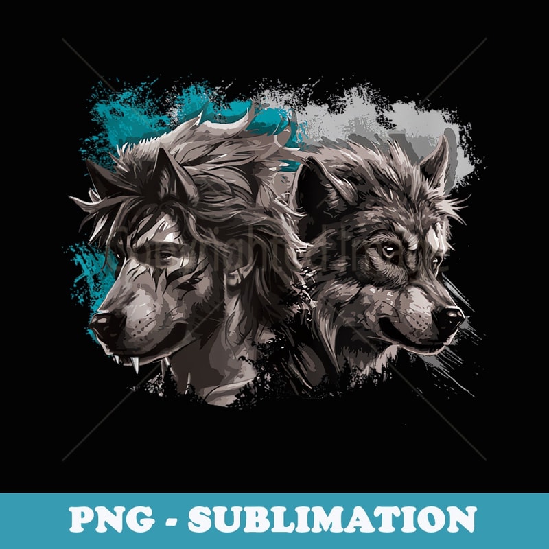 Wolf Werewolf Animal Alter Kin Otherkin Therian - Sublimation Digital Download