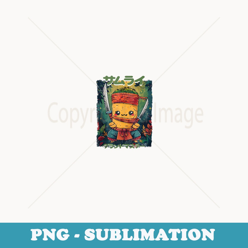 Japanese Samurai Burrito Warrior Ukiyo Mexican Samurai - Special Edition Sublimation PNG File