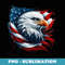 American Flag and USA Flag Eagle Patriotic Independence Flag - PNG Transparent Sublimation Design
