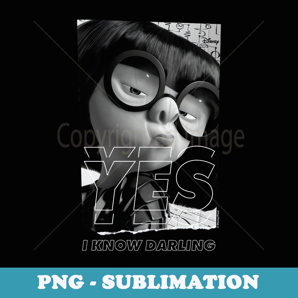 The Incredibles - Edna Yes Darling - Vintage Sublimation PNG Download