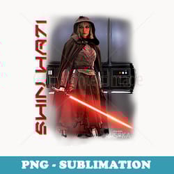 star wars ahsoka shin hati orange lightsaber jedi - vintage sublimation png download