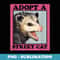 Funny Possum Opossum Adopt a Street Cat Artful Possums - Decorative Sublimation PNG File