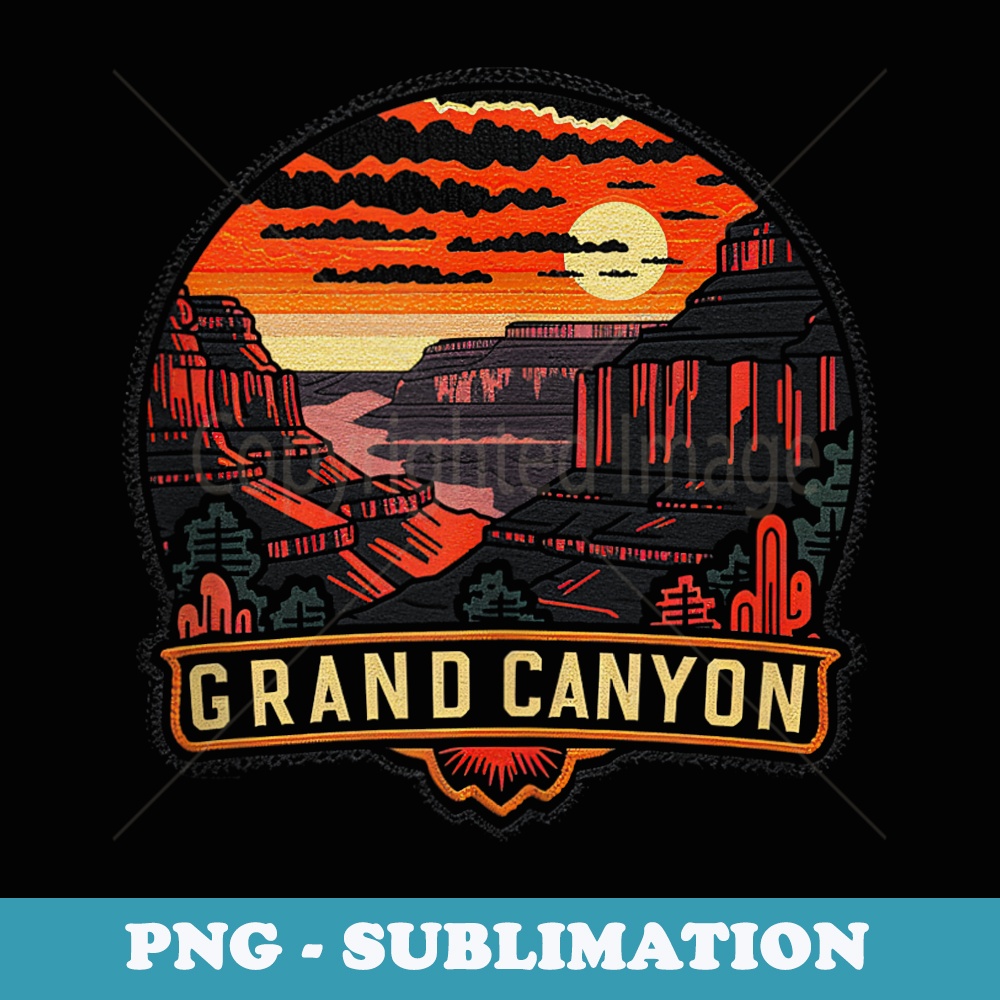 Grand Canyon - US National Park Vintage Retro - Vintage Sublimation PNG Download