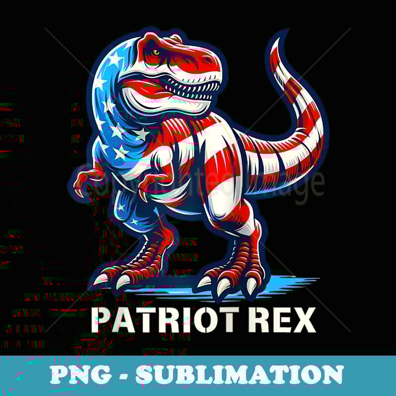 Patriot Rex Dinosaur 4th of July American Patriotic Raglan Baseball - PNG Sublimation Digital Download