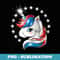 s Patriotic Unicorn 4th of July Red White Blue Stars Girls - Unique Sublimation PNG Download