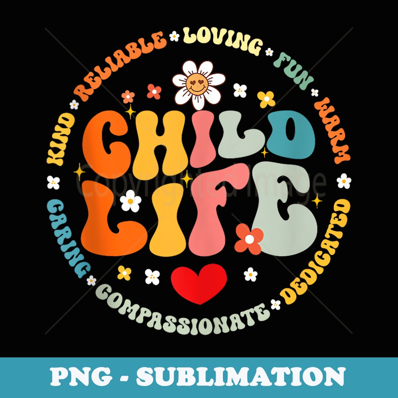 Child Life Pediatric Health Care Professional Groovy Squad - Stylish Sublimation Digital Download
