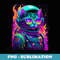 I Love Cats, Cool Astronaut Cat Illustration Graphic Designs - Modern Sublimation PNG File
