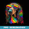 Funny Dachshund Cute Hippie - Instant PNG Sublimation Download