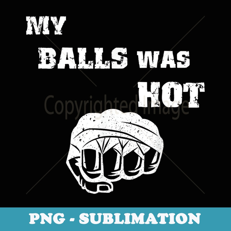 My Balls Was Hot - The Black Beast Funny MMA fighting t - Special Edition Sublimation PNG File