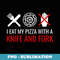 I Eat My Pizza With A Knife And Fork Funny Eating - Vintage Sublimation PNG Download