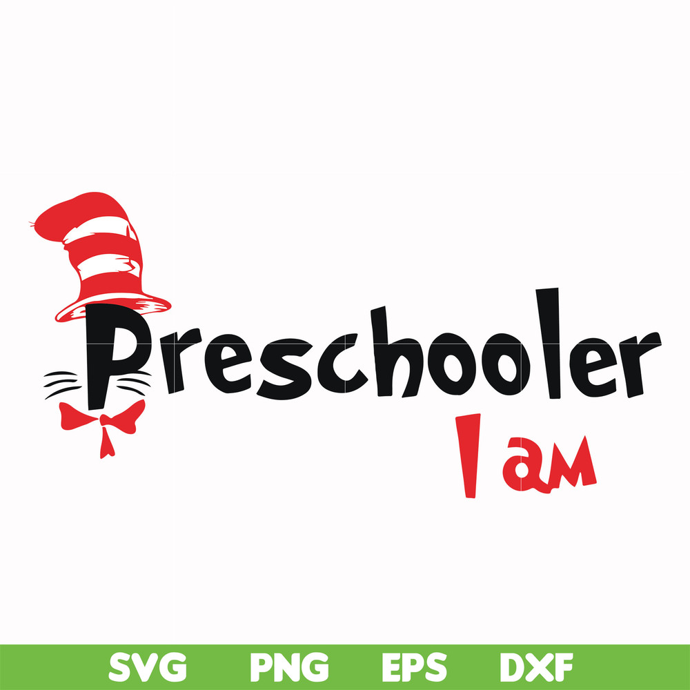 DR00069-Preschooler I am svg, png, dxf, eps file DR00069.jpg
