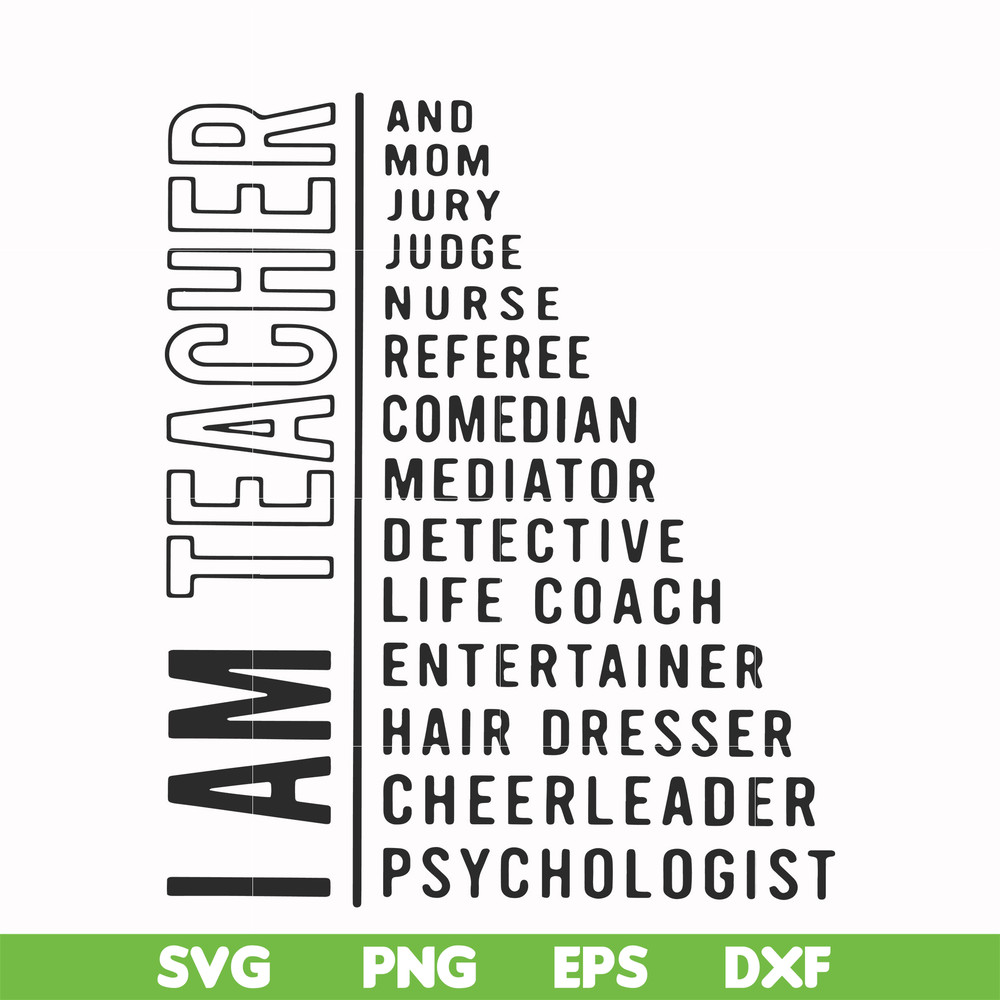 FN000161-I am teacher svg, png, dxf, eps file FN000161.jpg