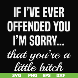 If I've ever offended you I'm sorry that you're a little bitch svg, png, dxf, eps file FN000505