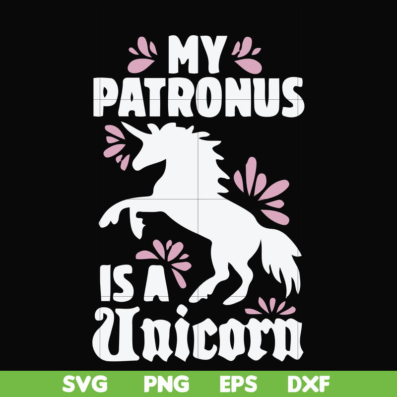 FN000569-My patronus is a Unicorn svg, png, dxf, eps file FN000569.jpg