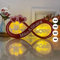 couple infinity love box shadow box svg for cricut projects diy, infinity love box lantern for valentine decoration