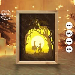 will you marry me paper cut light box template, shadow box, 3d papercut lightbox svg file diy, cutting cricut, svg templ