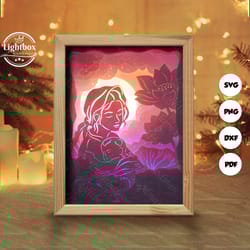 mom hold child shadow box files, paper cut light box template files, shadow box paper cut, 3d papercut light box svg fil