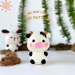 no sew crochet pattern cow, amigurumi tutorial pdf in english, crochet pattern pdf christmas gift baby cow