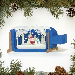 christmas 1 pop up svg template, christmas circle pop up svg for cricut projects, sliceform paper cut lightbox, sphere p