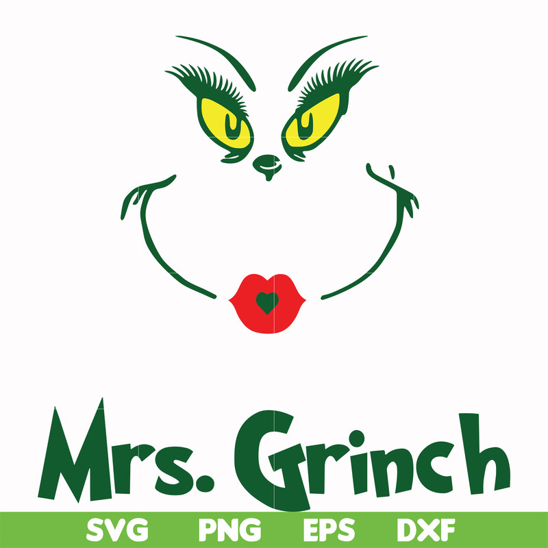 DR00039-Mrs. Grinch svg, png, dxf, eps file DR00039.jpg