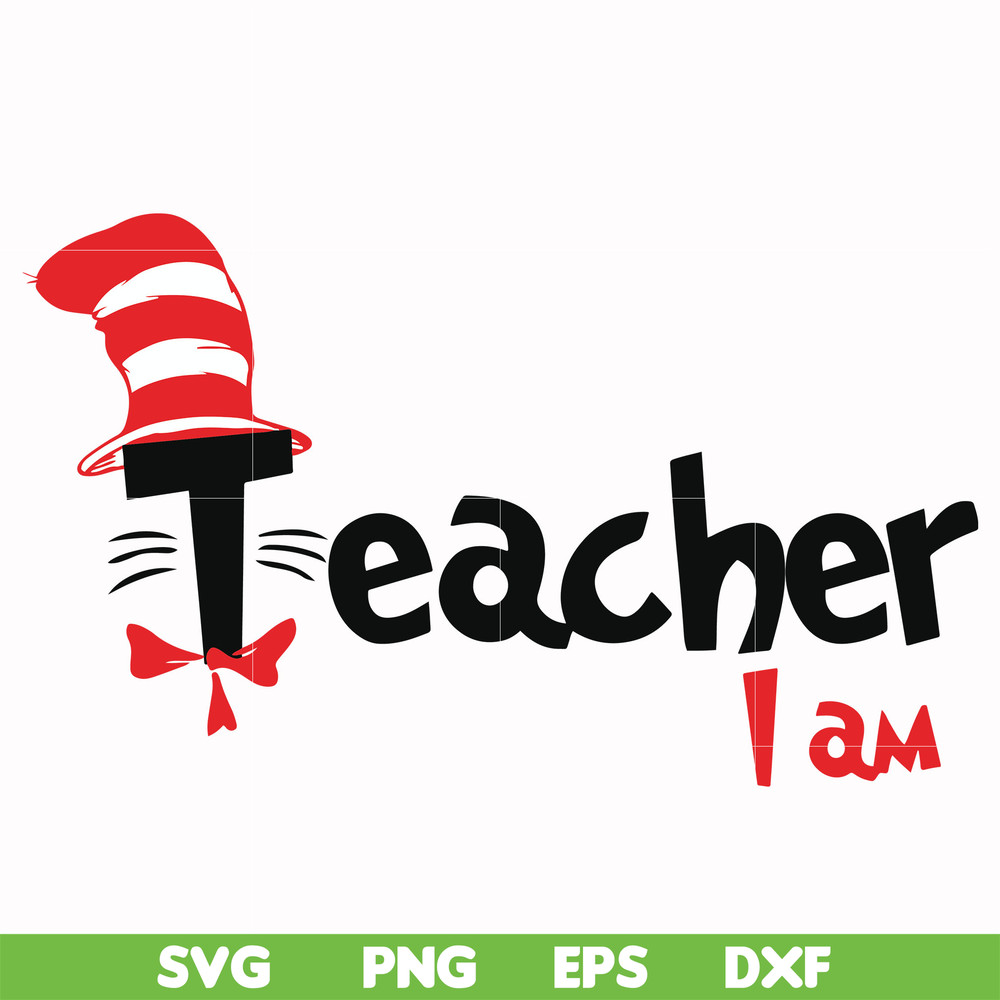 DR00061-Teacher I am svg, png, dxf, eps file DR00061.jpg