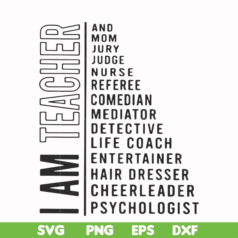 FN000161-I am teacher svg, png, dxf, eps file FN000161.jpg