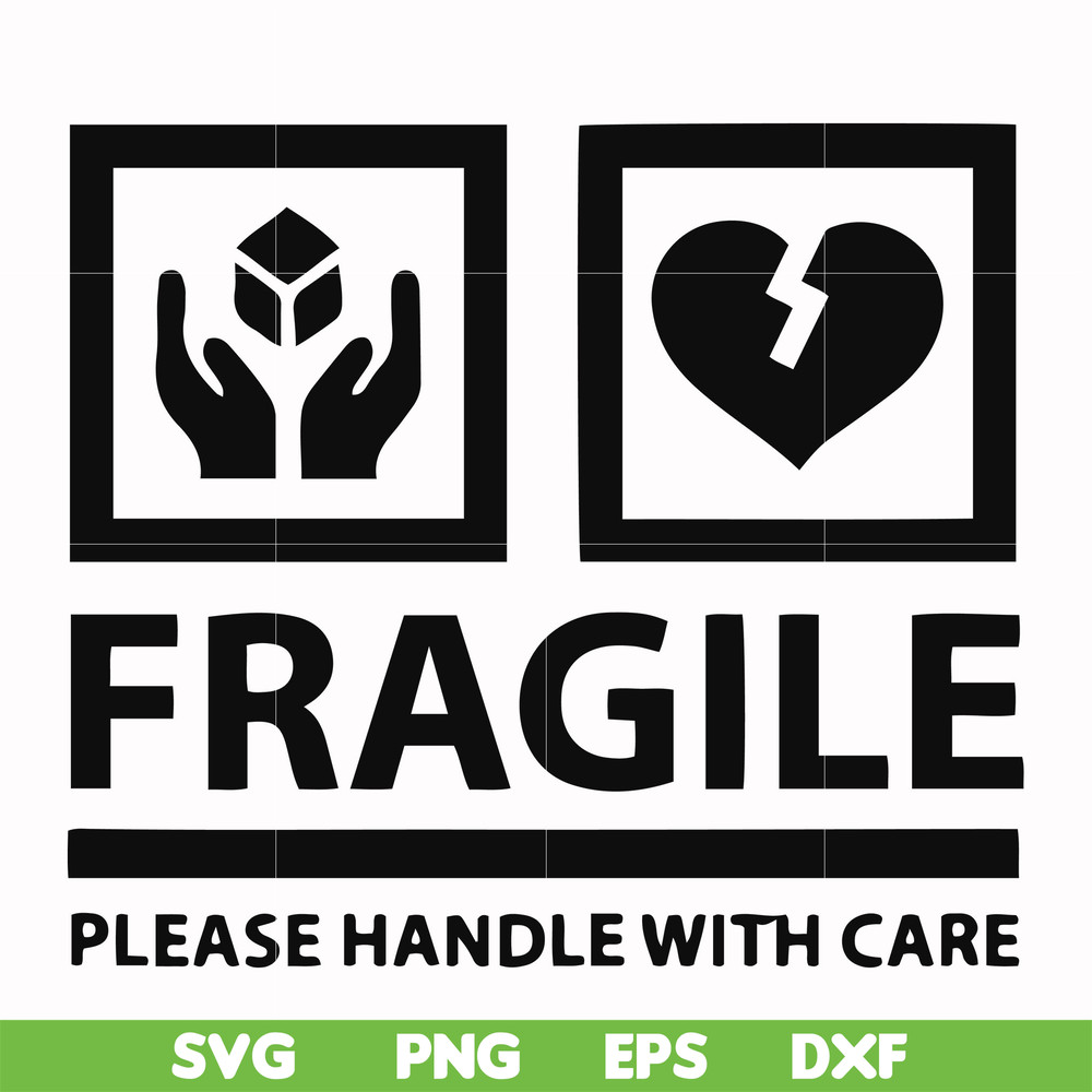 FN000566-Fragile please handle with care svg, png, dxf, eps file FN000566.jpg