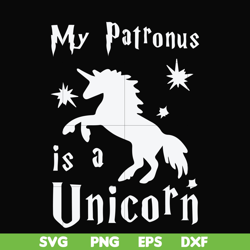 FN000568-My patronus is a Unicorn svg, png, dxf, eps file FN000568.jpg