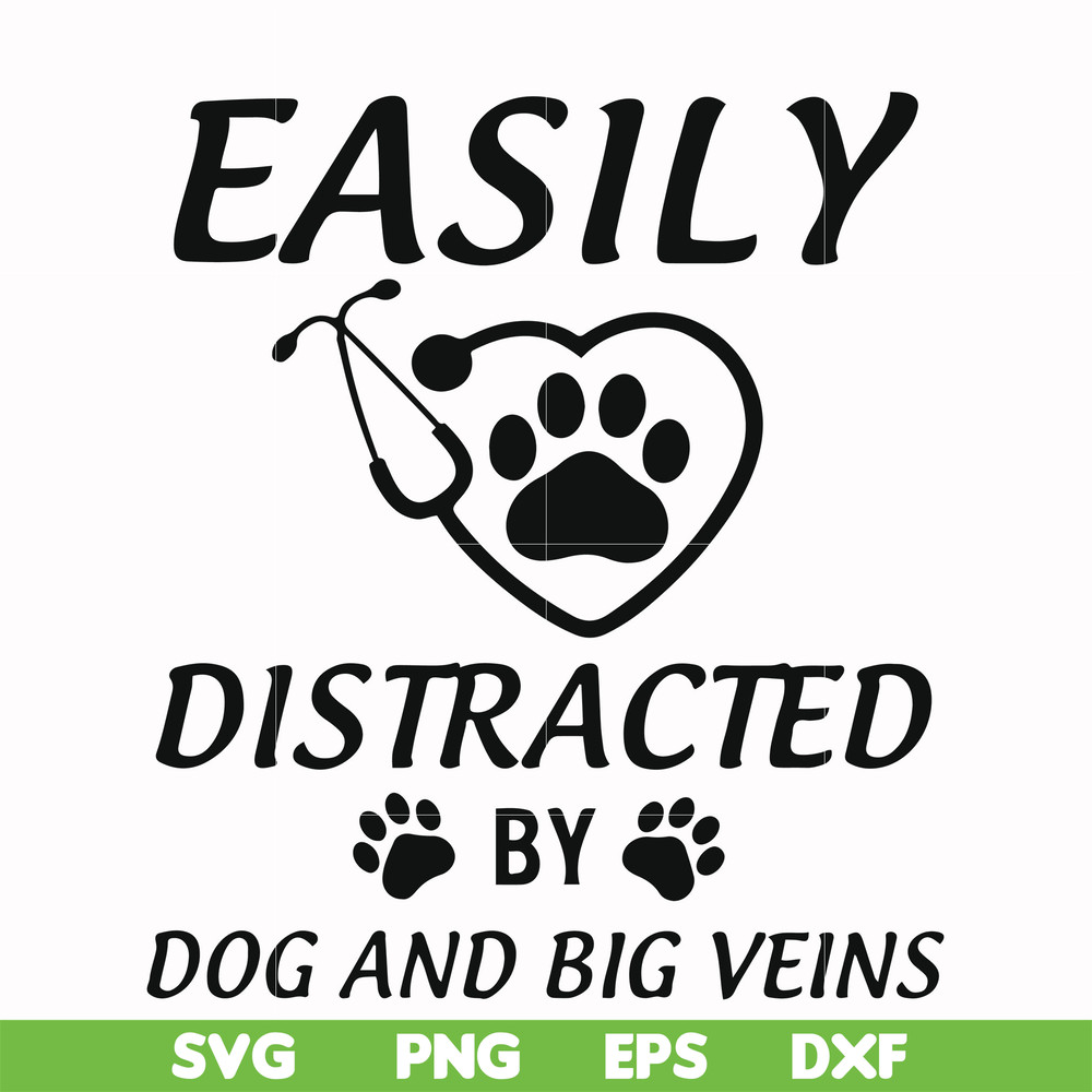 FN000958-Easily distracted by dog and big veins svg, png, dxf, eps file FN000958.jpg