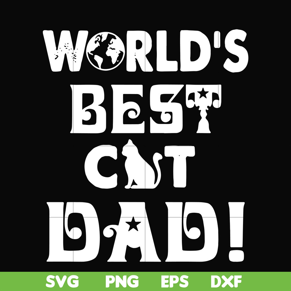 FTD43-World's best cat dad svg, png, dxf, eps, digital file FTD43.jpg
