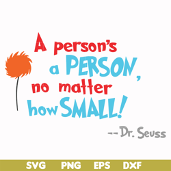 a person's a person no matter how small svg, png, dxf, eps file dr00071