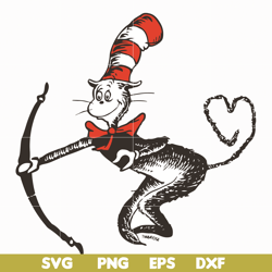 the cat in the hat by dr seuss svg, dr svg, png, dxf, eps file dr05012119