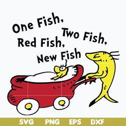one fish two fish red fish new fish svg, dr seuss svg, png, dxf, eps digital file dr0601219