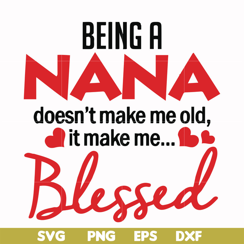 FN000436-Being a Nana doesn't make me old it make me blessed svg, png, dxf, eps file FN000436.jpg